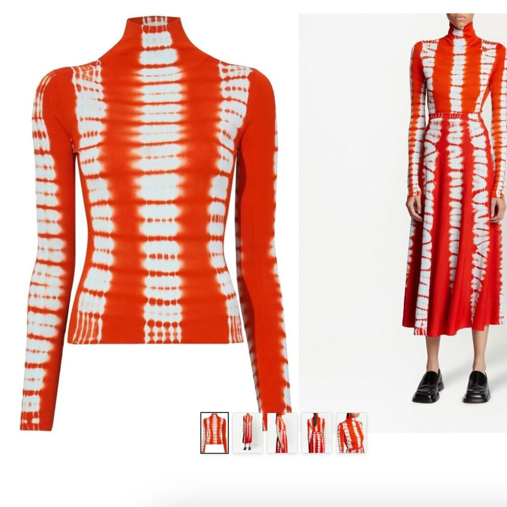 Proenza Schouler Tie-Dye Long-Sleeve Top